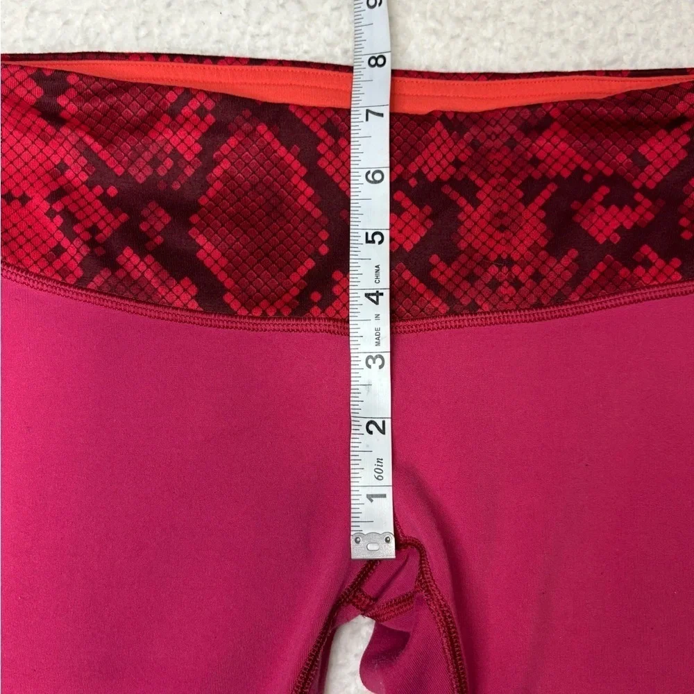 Lululemon Women Red Wunder Under II Full Length Reversible Leggings